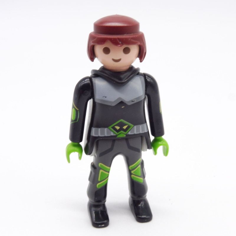Playmobil 39945 Femme Noir Vert Gris agent Secret Espion
