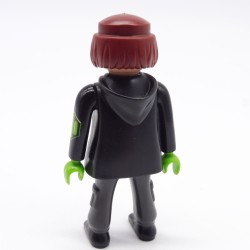Playmobil 39945 Femme Noir Vert Gris agent Secret Espion