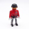 Playmobil 39947 Homme Rouge Gris Ceinture Noire Col Rouge