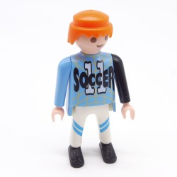 Playmobil 21768 Homme Joueur de Foot Blanc Bleu SOCCER 11