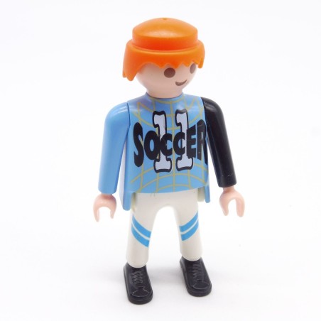 Playmobil 21768 Homme Joueur de Foot Blanc Bleu SOCCER 11