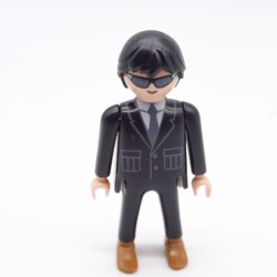 Playmobil 33613 Homme Costume Noir et Gris avec Cravate et Lunettes Noires