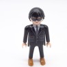 Playmobil 33613 Homme Costume Noir et Gris avec Cravate et Lunettes Noires