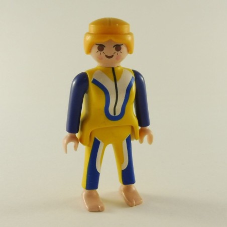 Playmobil 22866 Femme Moderne en Tenue de Plongée Jaune et Bleue Pieds Nus