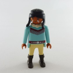 Playmobil 1321 Guerrier Indien Bleu et Jaune 3878