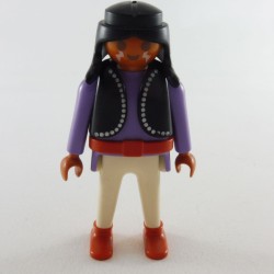 Playmobil 1322 Guerrier Indien Violet et Blanc 3878