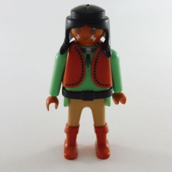 Playmobil 1323 Guerrier Indien Vert et Marron 3878