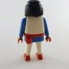 Playmobil 1324 Guerrier Indien Blanc Haut Bleu Gilet Blanc