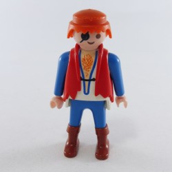 Playmobil 26224 Homme Pirate Bleu et Bleu Gilet Déchiré Rouge Bottes Marron