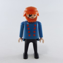 Playmobil 26280 Homme Noir Bleu Gros Vente Barbe Bandeau Œil Jaunissement