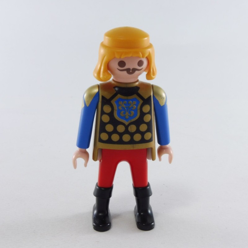 Playmobil 1055 Homme Chevalier Rouge Doré et Bleu