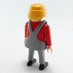 Playmobil 21584 Homme Gris et Rouge Salopette Grise