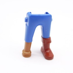 Playmobil 39952 Paire de Jambes Bleu Botte Marron jambe de Bois