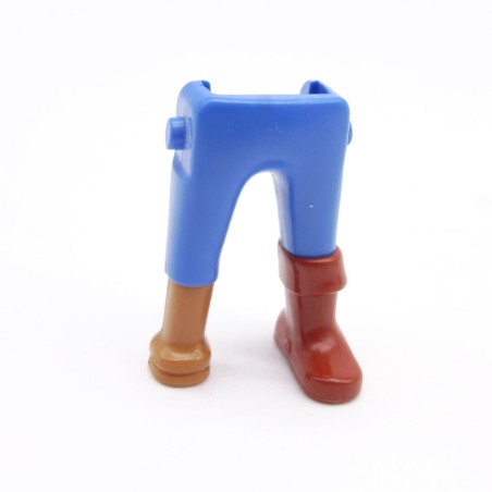 Playmobil 39952 Paire de Jambes Bleu Botte Marron jambe de Bois
