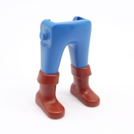 Playmobil 39954 Paire de Jambes Bleu Bottes Marrons