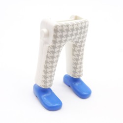 Playmobil 39962 Paire de Jambes Blanc et Gris Chaussures Bleues