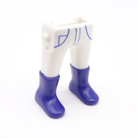 Playmobil 39963 Paire de Jambes Blanc et Bleu Bottes Bleues