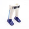 Playmobil 39964 Paire de Jambes Blanc Ceinture Noire Trait Bleu Chaussures Bleues