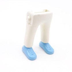 Playmobil 39965 Paire de Jambes Blanc Baskets Bleues Claires