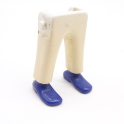Playmobil 39966 Paire de Jambes Blanc Chaussures Bleues Jaunissement
