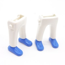 Playmobil 39967 Lot de 2 Paires de Jambes Blanc Baskets Bleues