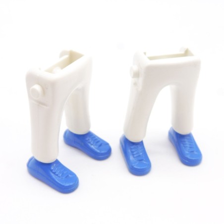Playmobil 39967 Lot de 2 Paires de Jambes Blanc Baskets Bleues