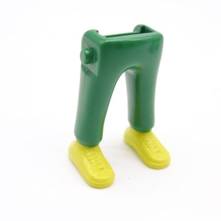 Playmobil 39972 Paire de Jambes Vert Foncé Baskets Jaunes