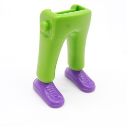 Playmobil 39973 Paire de Jambes Vert Clair Baskets Violettes