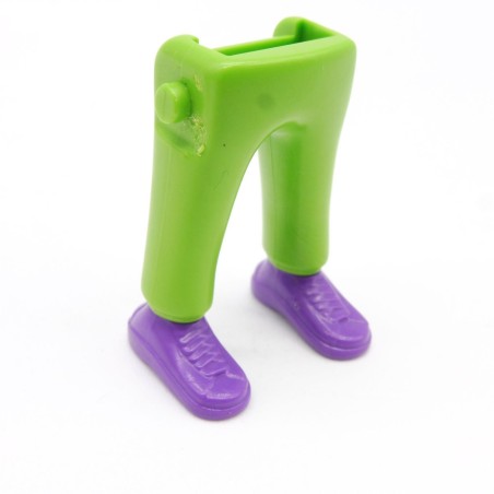 Playmobil 39973 Paire de Jambes Vert Clair Baskets Violettes