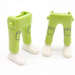 Playmobil 39987 Lot de 2 Paires de Jambes Vert Clair Baskets Blanches