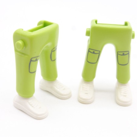 Playmobil 39987 Lot de 2 Paires de Jambes Vert Clair Baskets Blanches