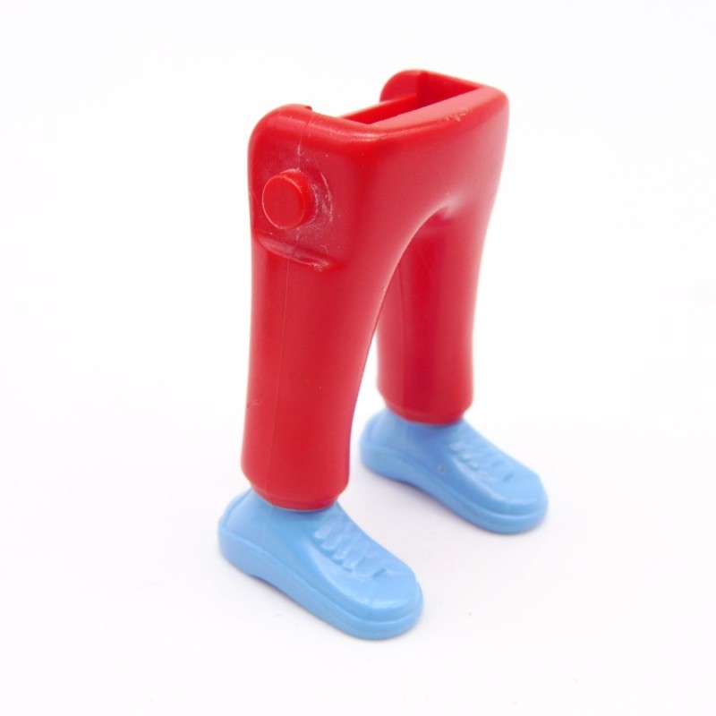 Playmobil 39990 Paire de Jambes Rouge Baskets Bleu Clair
