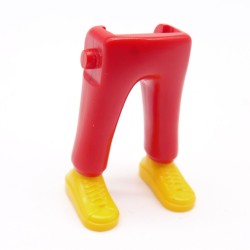 Playmobil 39991 Paire de Jambes Rouge Baskets Jaunes