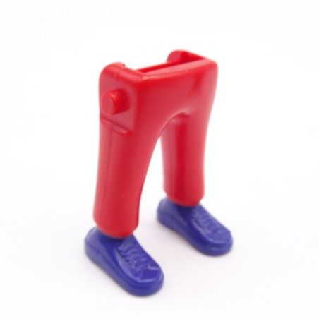 Playmobil 39992 Paire de Jambes Rouge Baskets Bleu Foncé