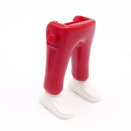Playmobil 39993 Paire de Jambes Rouge Foncé Baskets Blanches