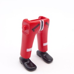 Playmobil 39994 Paire de Jambes Rouge Blanc Chaussures Noires