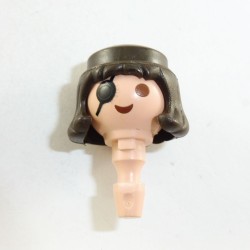 Playmobil 19078 Playmobil Head Hair Medium Age Dark Brown Headband