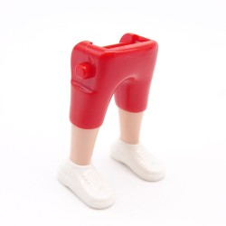 Playmobil 40002 Paire de Jambes Rouge Bermuda Baskets Blanches