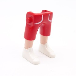 Playmobil 40003 Paire de Jambes Rouge Bermuda Baskets Blanches
