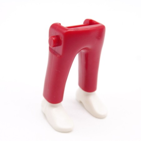 Playmobil 40004 Paire de Jambes Rouge Foncé Chaussures Blanches