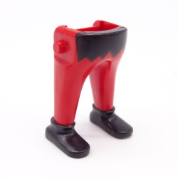 Playmobil 40009 Paire de Jambes Gros Ventre Rouge et Noir Chaussures Médiévales Noires