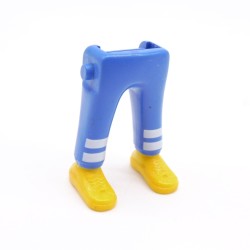 Playmobil 40010 Paire de Jambes Bleu Blanc Baskets Jaunes