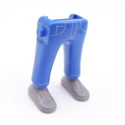 Playmobil 40012 Paire de Jambes Jeans Bleu Baskets Grises