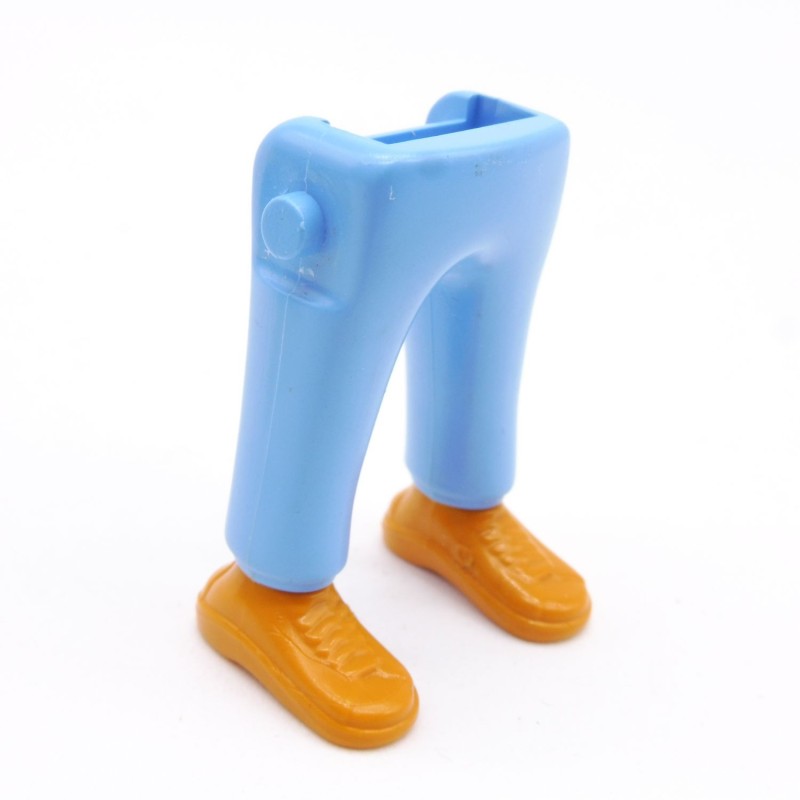 Playmobil 40015 Paire de Jambes Bleu Clair Baskets Oranges