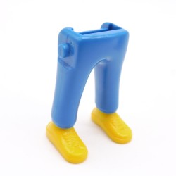 Playmobil 40018 Paire de Jambes Bleu Baskets Jaunes