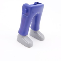 Playmobil 40023 Paire de Jambes Bleu Grosses Chaussures Grises