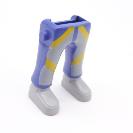Playmobil 40024 Paire de Jambes Bleu Jaune Gris Grosses Chaussures Grises