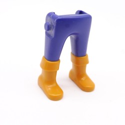 Playmobil 40028 Paire de Jambes Bleu Foncé Bottes Oranges