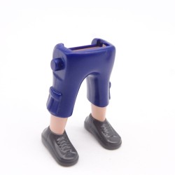 Playmobil 40029 Paire de Jambes Bleu Foncé Bermuda Baskets Grises