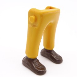 Playmobil 40042 Paire de Jambes Jaune Baskets Marron Foncé